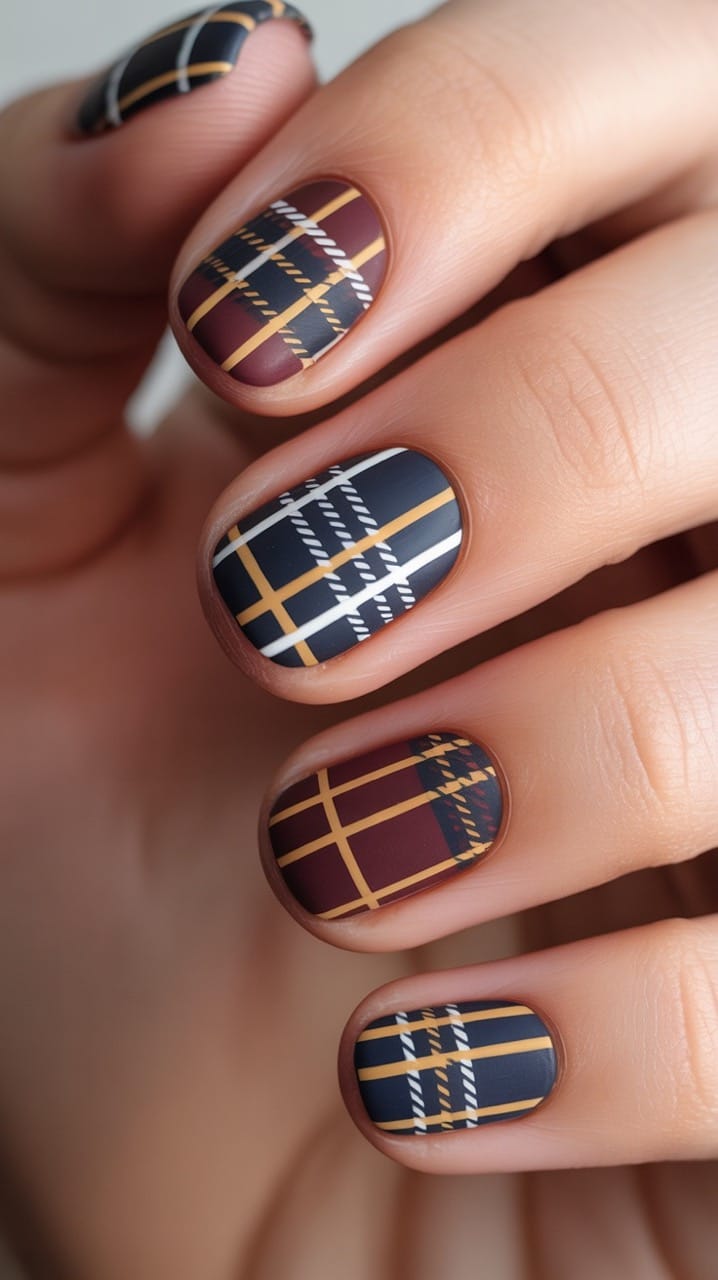 15 Fabulous Fall Plaid Nail Designs You Need to Try