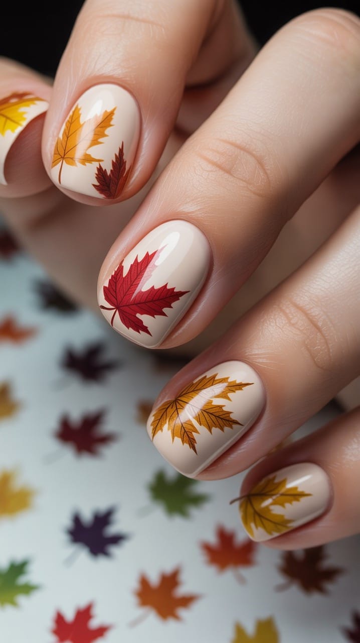 20+ Stunning Fall Nail Designs That Feature Leaves