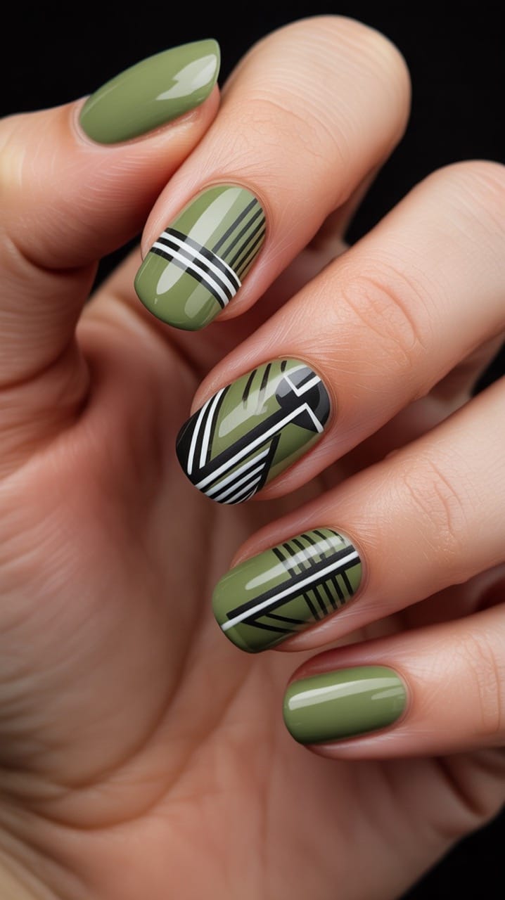 15 Stunning Olive Green Nails That Will Steal Your Heart