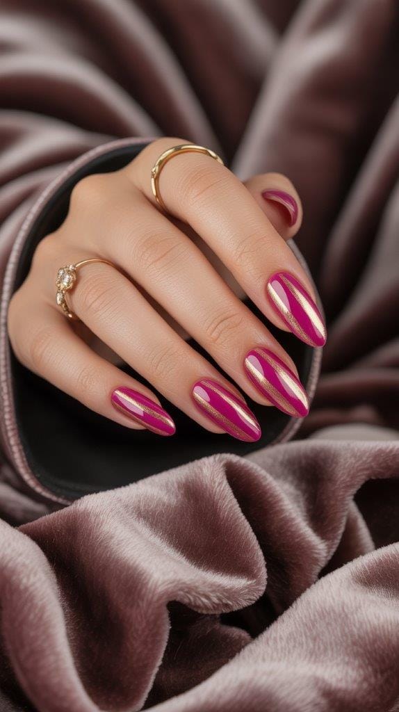 19 Pink Candy Cane Nail Designs For Christmas Glam