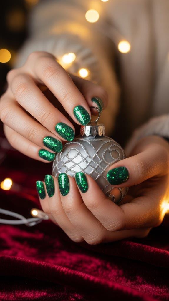 29 Green Christmas Nail Ideas for Festive Holiday Style ✨