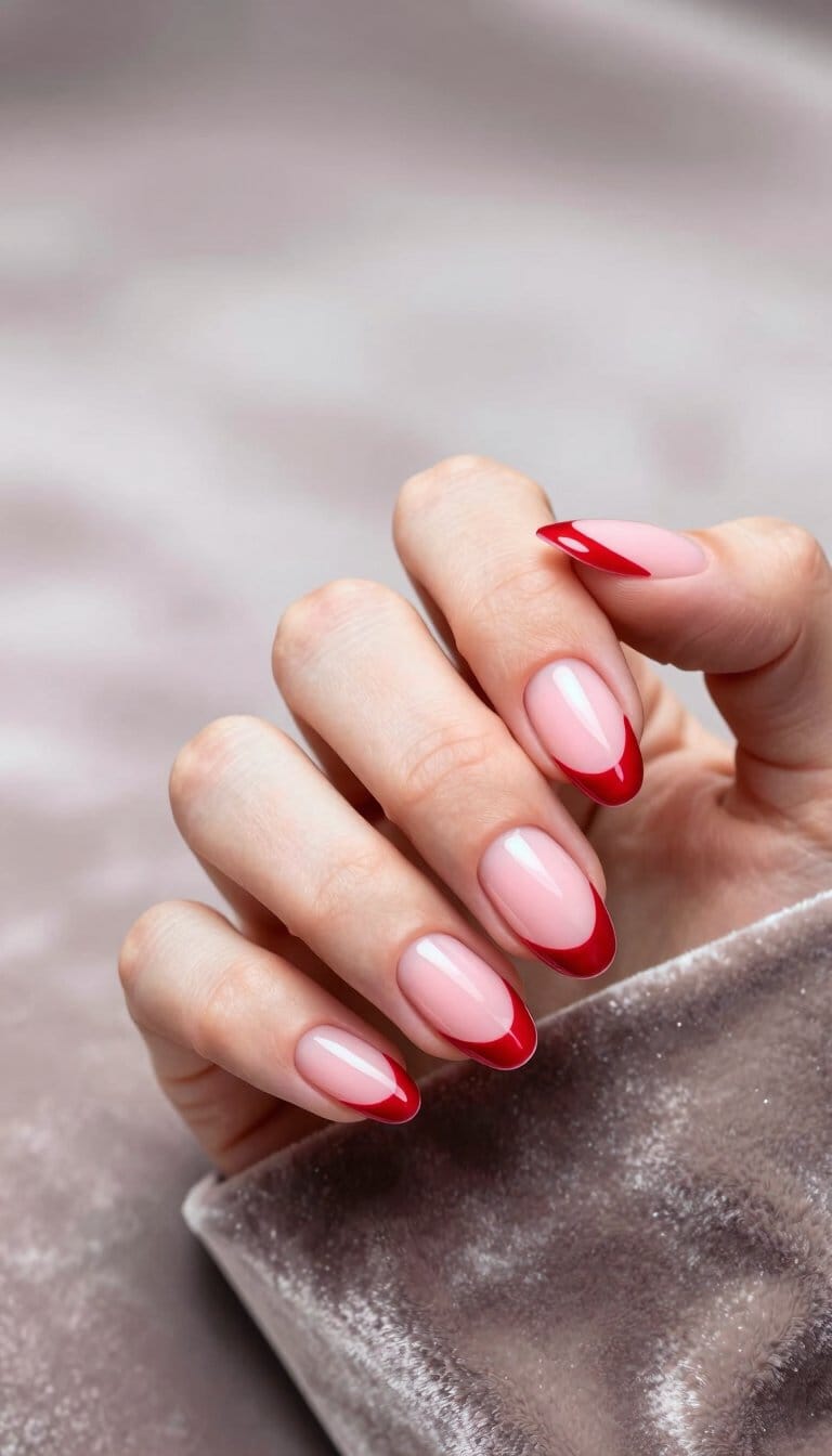 2. Sweetheart French Tips