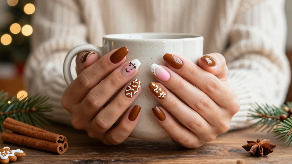 27 Gingerbread Nails That Make Your Holiday Manicure the Sweetest Accessory