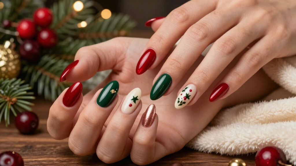 27 Christmas Almond Nails That Make Your Holiday Manicure the Best Gift You Give Yourself