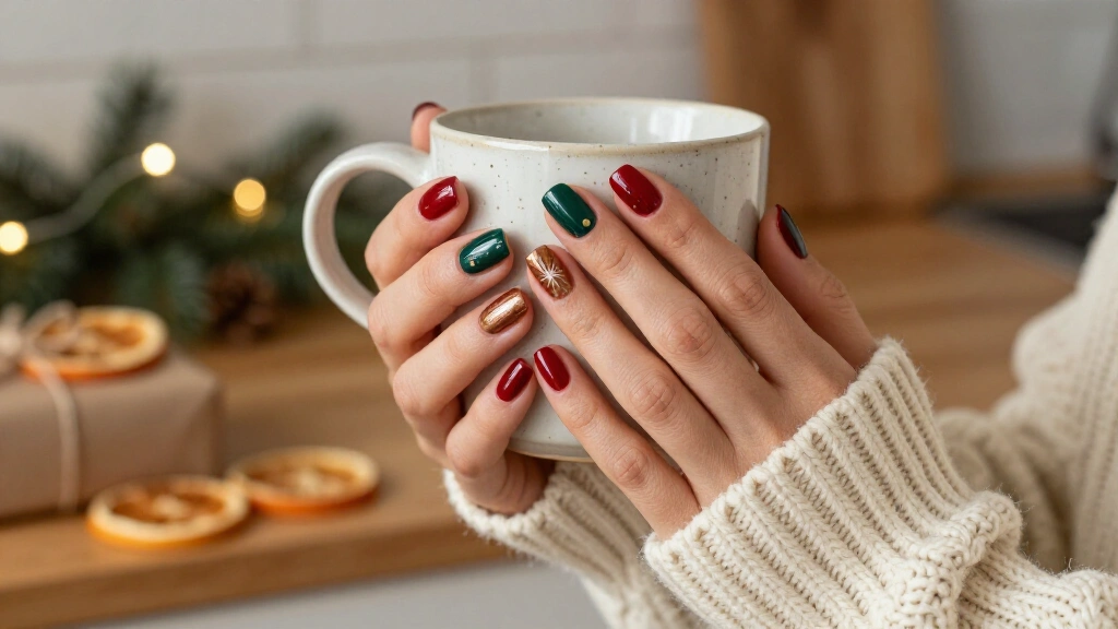 27 Simple Christmas Nails for Short Nails That Look Stunning Without the Salon