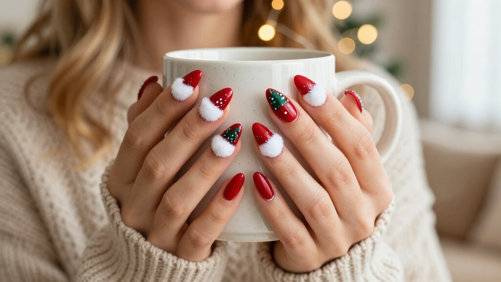 27 Santa Hat Nails That Make Your Holiday Manicure the Life of the Party