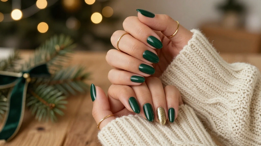 27 Dark Green Christmas Nails That Make Your Holiday Manicure Unforgettable