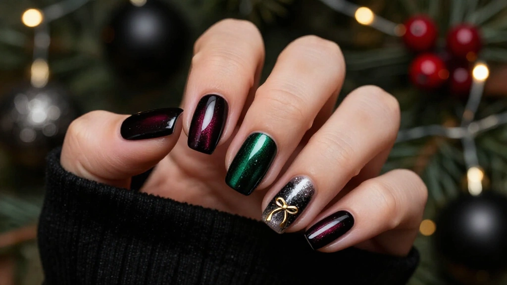 24 Dark Christmas Nails That Make Holiday Glam Feel Effortlessly Edgy