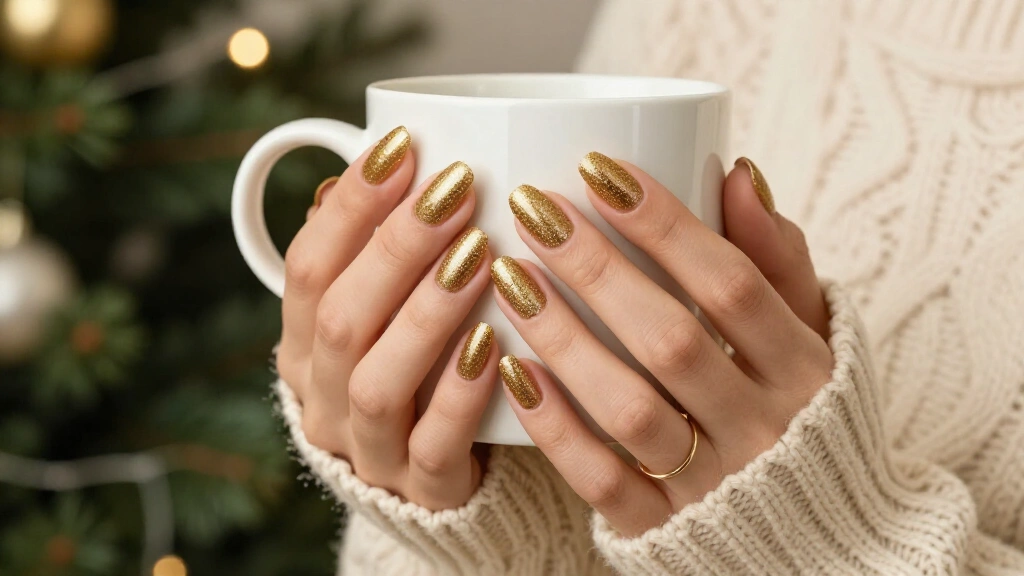 18 Golden Christmas Nails That Make Your Holiday Manicure Unforgettable