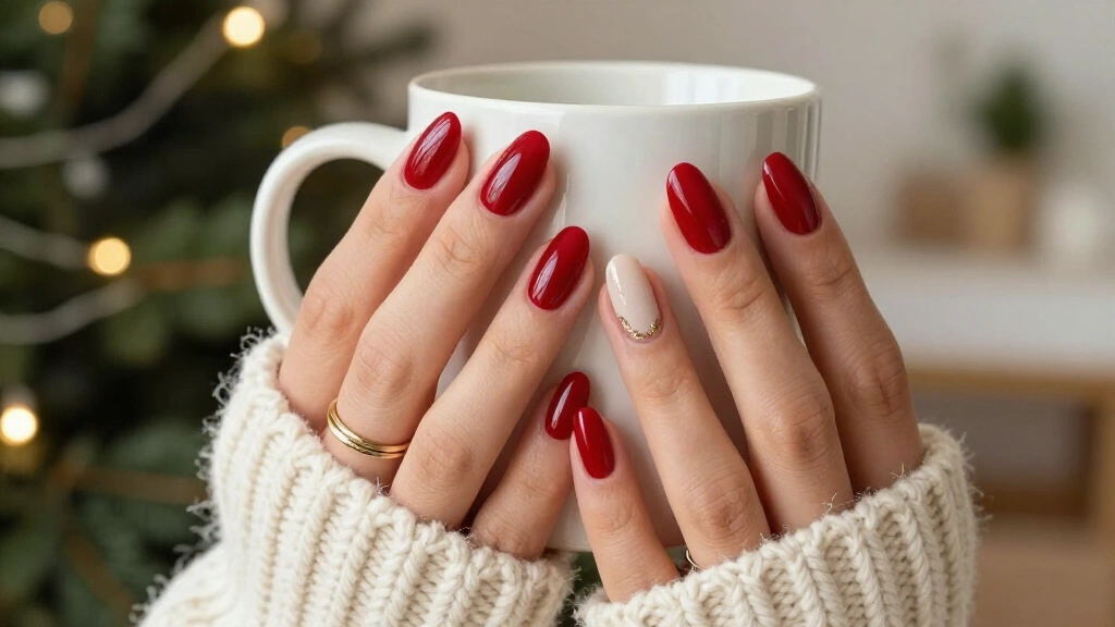17 Simple Red Christmas Nails That Look Expensive but Take Minutes