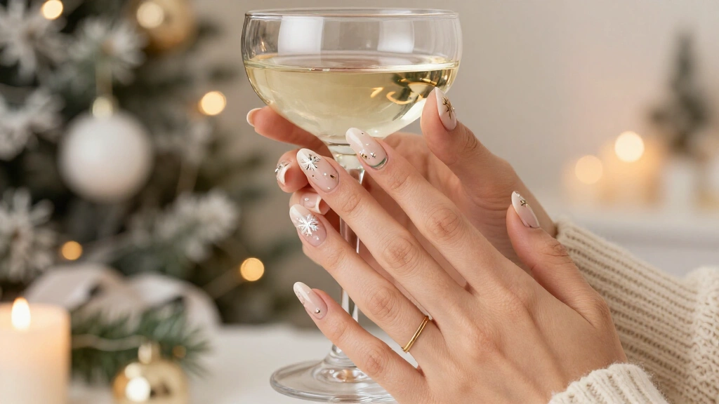 17 Nude Christmas Nail Designs That Look Elegant Without Even Trying