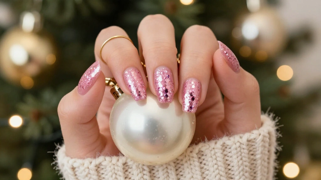14 Pink Glitter Christmas Nails That Sparkle Brighter Than Your Tree