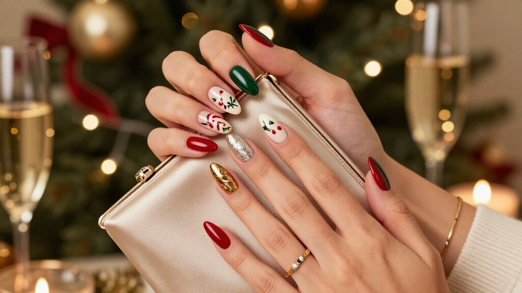 13 Christmas Nail Inspo Almond Shapes That Steal the Spotlight at Every Holiday Party