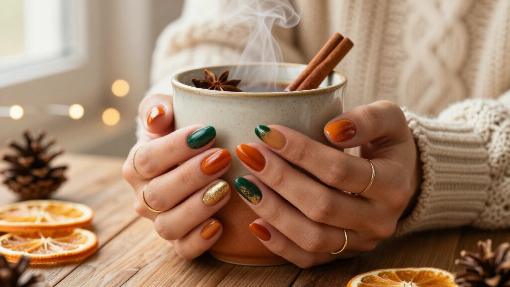 13 Fall Christmas Nails That Seamlessly Blend Two Favorite Seasons