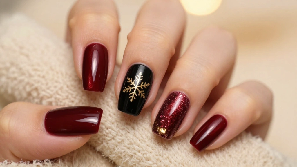 22 Burgundy Christmas Nails That Make Your Holiday Manicure Unforgettable