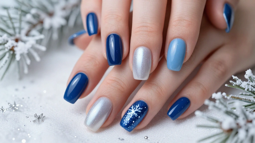 22 Blue Christmas Nail Designs That Make Your Manicure the Main Event