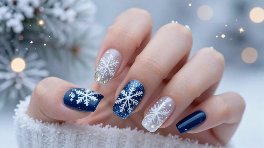 22 Christmas Nails Snowflake Designs That Will Make Your Manicure the Star of the Season