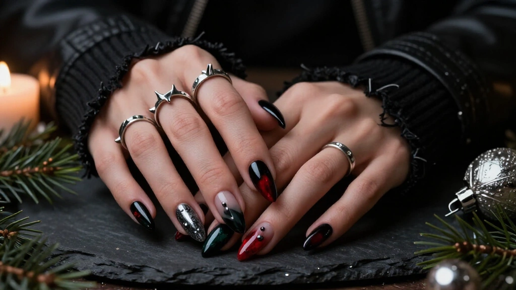 18 Grunge Christmas Nails That Make Holiday Manicures Effortlessly Edgy
