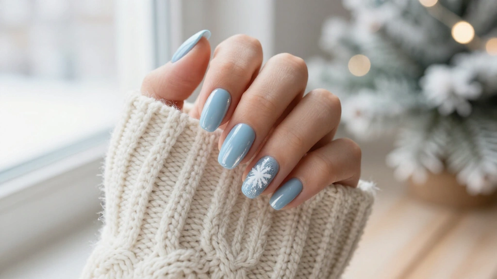 18 Baby Blue Christmas Nails That Make Your Holiday Manicure Unforgettable