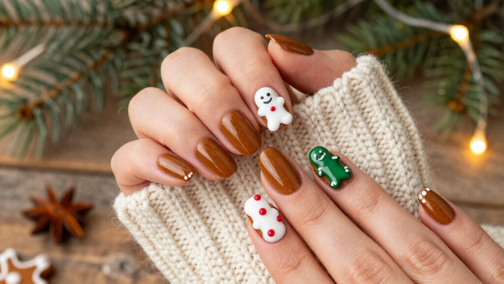 17 Gingerbread Cookie Nails That Make Your Holiday Manicure Irresistible