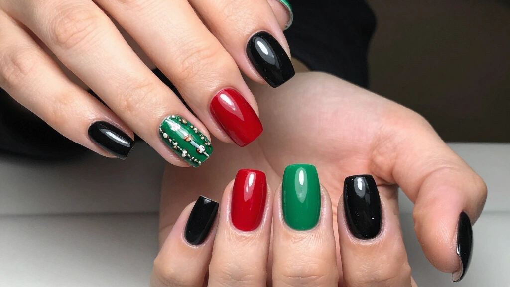 18 Black Christmas Nail Designs That Make Every Holiday Outfit Look Expensive