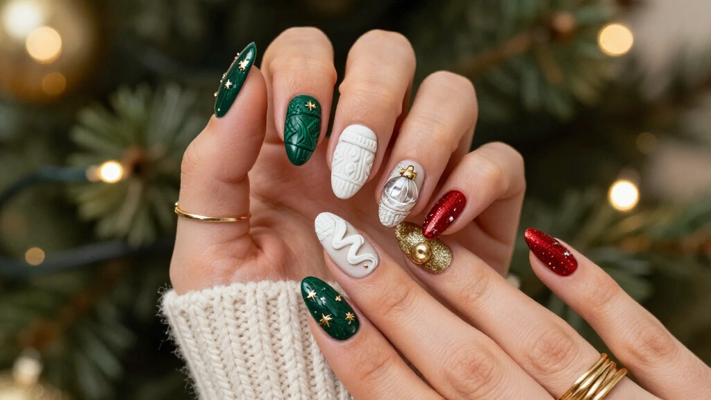 18 3D Christmas Nails That Will Make Your Manicure the Star of the Party