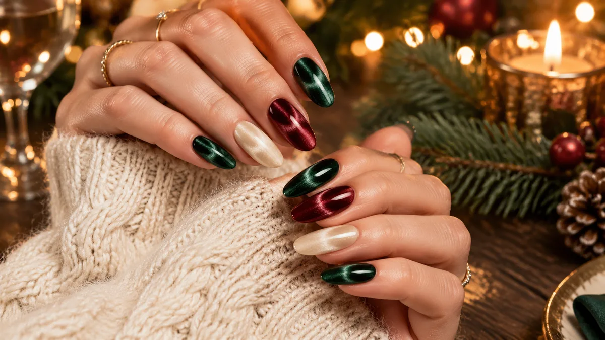 15 Winter Velvet Nails for Cozy Holiday Nails That Look Expensive